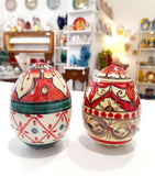Uova di Pasqua, vari decori, h cm 8