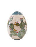 Uova pasquali in Ceramica madreperlati, decoro fico d'India, 3 misure