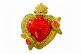 Cuore sacro, ex voto artigianale in ceramica