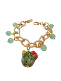 Bracciale con fico d'India in ceramica