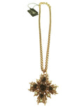 Collana con ciondolo rose nere e raggi
