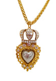 Collana con cuore sacro e corona