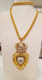 Collana con cuore sacro e corona