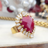 Anello cuore, unica tinta, vari colori