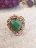 Anello cuore, unica tinta, vari colori