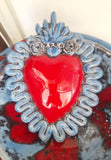 Ex Voto Cuore Sacro in Ceramica