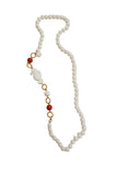 Collana lunga con cavalluccio in ceramica