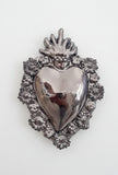 Cuore sacro finitura platino