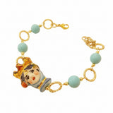 Bracciale con testa di moro, vari colori