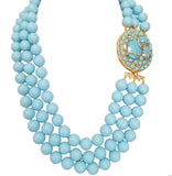Collana a tre fili in pasta di turchese