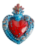 Cuore sacro con conchiglie 18x14 cm, vari colori