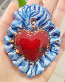 Piccolo ex voto in ceramica, vari colori