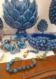 Collana lunga con sfere in ceramica