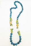 Collana lunga con sfere in ceramica