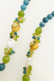 Collana lunga con sfere in ceramica