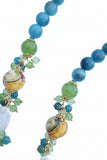Collana lunga con sfere in ceramica