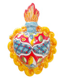 Cuori sacri ex voto decorati da parete o da appoggio