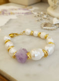 Bracciale con perle e ametista