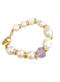 Bracciale con perle e ametista