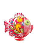 Pesce in ceramica di Caltagirone, interamente realizzato e dipinto a mano.