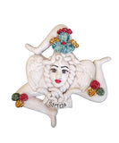 Trinacria da muro in ceramica di Caltagirone. Cm 30