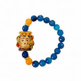 Bracciale con testa di moro in ceramica, 3 colori