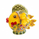 Pesce palla piatto in ceramica di Caltagirone