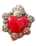 Cuore sacro in ceramica, ex voto vari colori