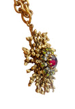 Collana con Ciondolo a raggi e cristalli