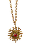 Collana con Ciondolo a raggi e cristalli