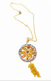 Collana lunga ciondolo Ruota Carretto Siciliane
