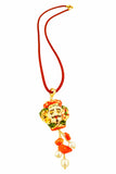 Collana testa di moro, con smalto oro 24k
