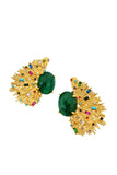 Orecchini con cristallo verde