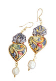 Orecchini cuore sacro in ceramica