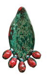 Pala di Fico d'india smaltata in ceramica siciliana con frutti