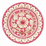 Piatto in ceramica di Caltagirone, motivo onda barocca diametro 20 cm, vari colori