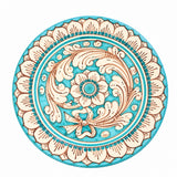 Piatto in ceramica di Caltagirone, motivo onda barocca diametro 20 cm, vari colori
