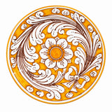 Piatto Siciliano "Onda Barocca" vari colori diametro 16 cm decoro pieno