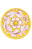 Piatto Siciliano "Onda Barocca" vari colori diametro 16 cm decoro pieno
