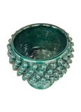 Cashpot motivo pigna verde bosco h 26 cm