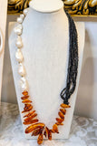 Collana e anello con ambra (set o singoli accessori)