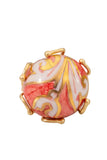 Anello con sfera in ceramica di Caltagirone