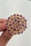 Anello rosone con cristalli, vari colori