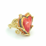 Set orecchini e Anello con cuore in ceramica di Caltagirone