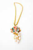 Collana con ciondolo tamburello in ceramica di Caltagirone
