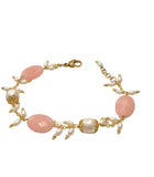 Bracciale con agate e perle naturali, vari colori