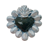 Cuore sacro in ceramica, ex voto vari colori