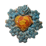 Cuore sacro in ceramica, ex voto vari colori