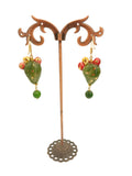 Orecchini fico d'india in ceramica