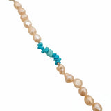 Bracciale con perle e turchese